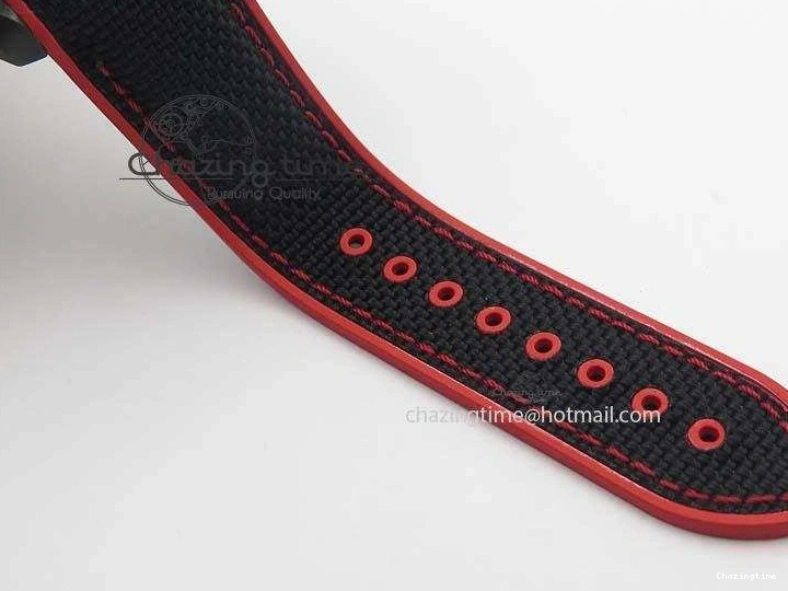 1225 SoftTouch Planet Ocean GMT 45mm DLC Red JHF Best Edition Black Dial On Rubber Strap A 8200